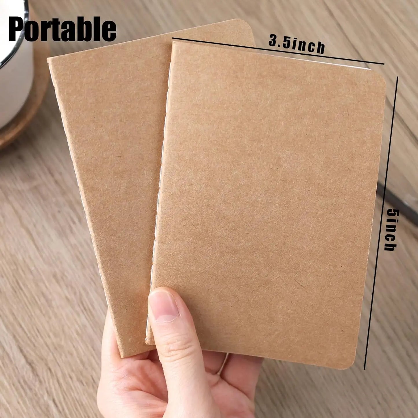 24PCS Kraft Notebooks, 3.5x5in Pocket Notebooks Blank Paper Small Pocket Journal Notepads  for School Office Home Travel Gifts