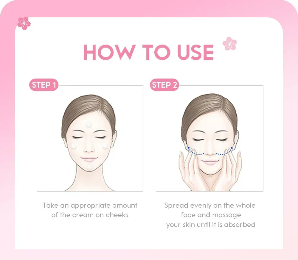 LAIKOU Japan Sakura Face Cream Smoothing Moisturizer Whitening Nourishing Oil Control Moisturizing Skin Care Repair Skin 25g