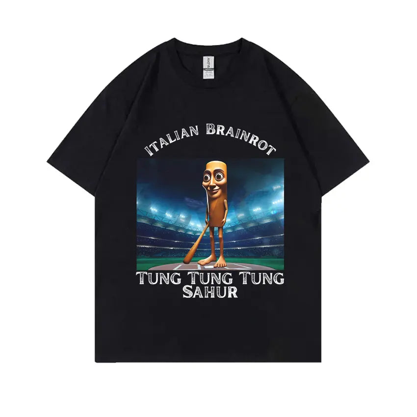 Italian Brainrot Funny Meme T-shirt Tralalero Tralala Tung Tung Tung Sahur Brr Brr Patapim Bombardiro Crocodilo Graphic T Shirts