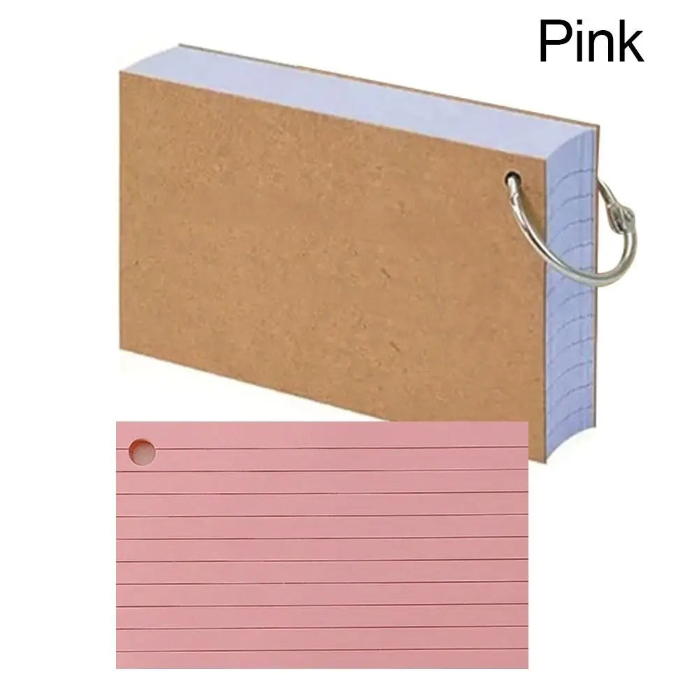 50Pcs Binder Notepad Portable Word Book Card Loose-leaf Book Cute Korean Creative Ring Note Pads Students Writing Memo Book