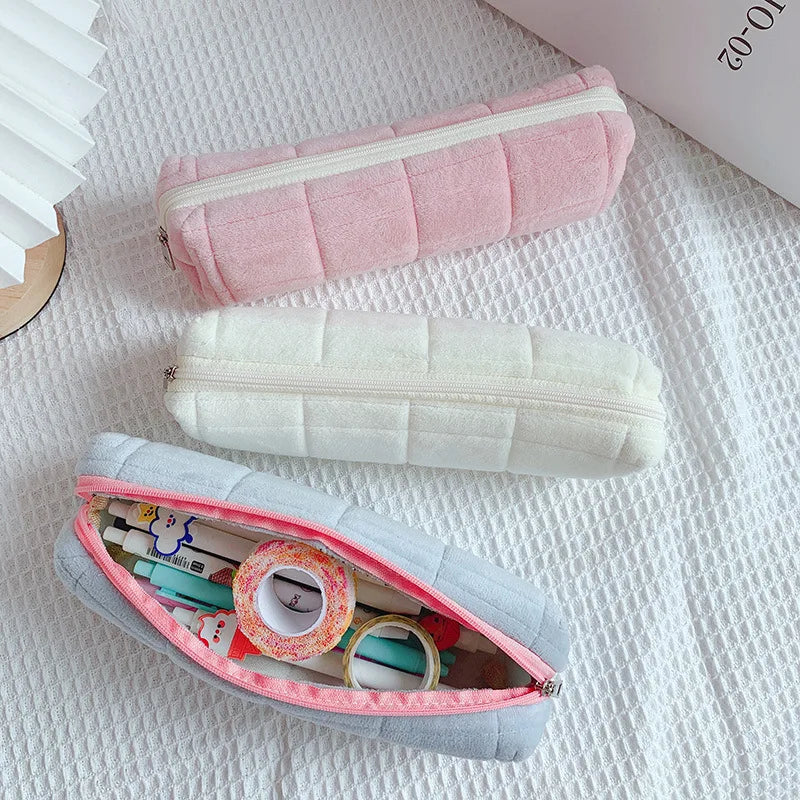 Kawaii Plush Pillow Pencil Case – Cute Stationery Bag