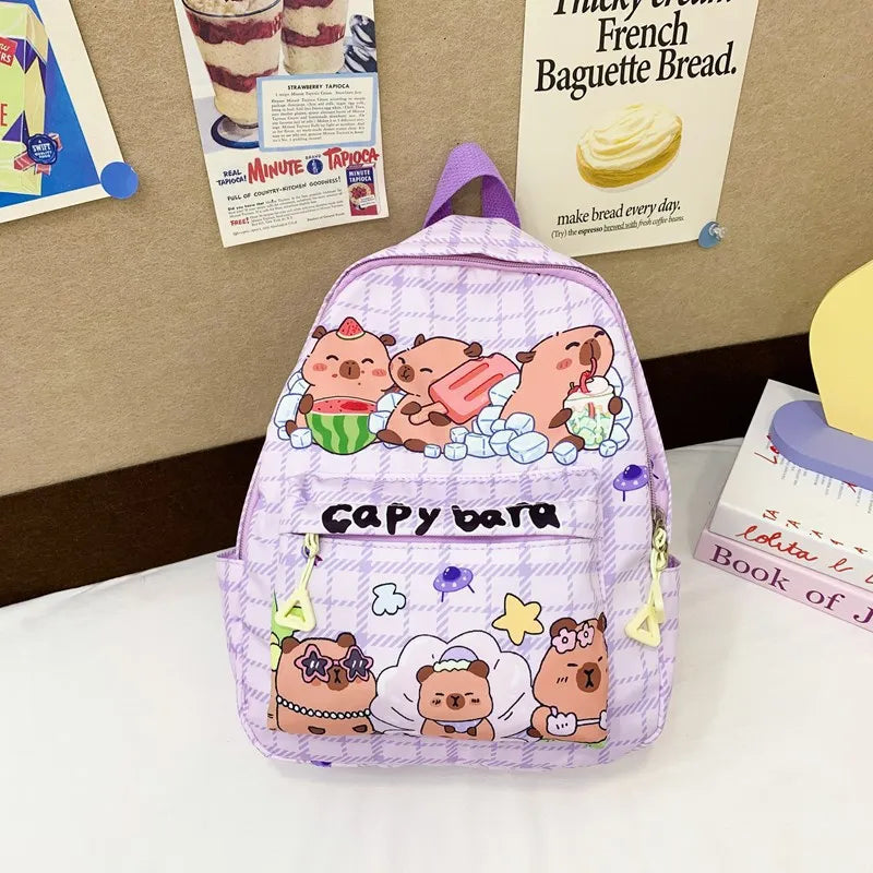 Capybara Breeze Backpack – Ultra-Light Cuteness for School & Play!