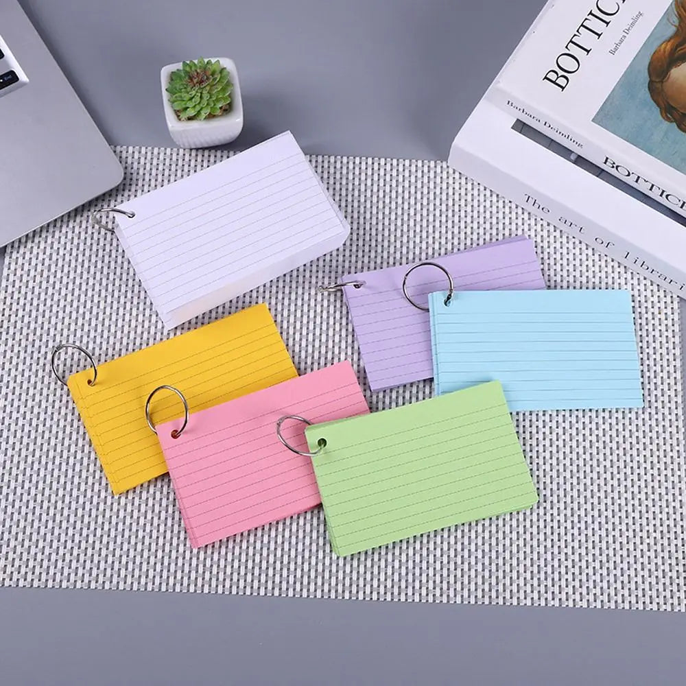 50Pcs Binder Notepad Portable Word Book Card Loose-leaf Book Cute Korean Creative Ring Note Pads Students Writing Memo Book