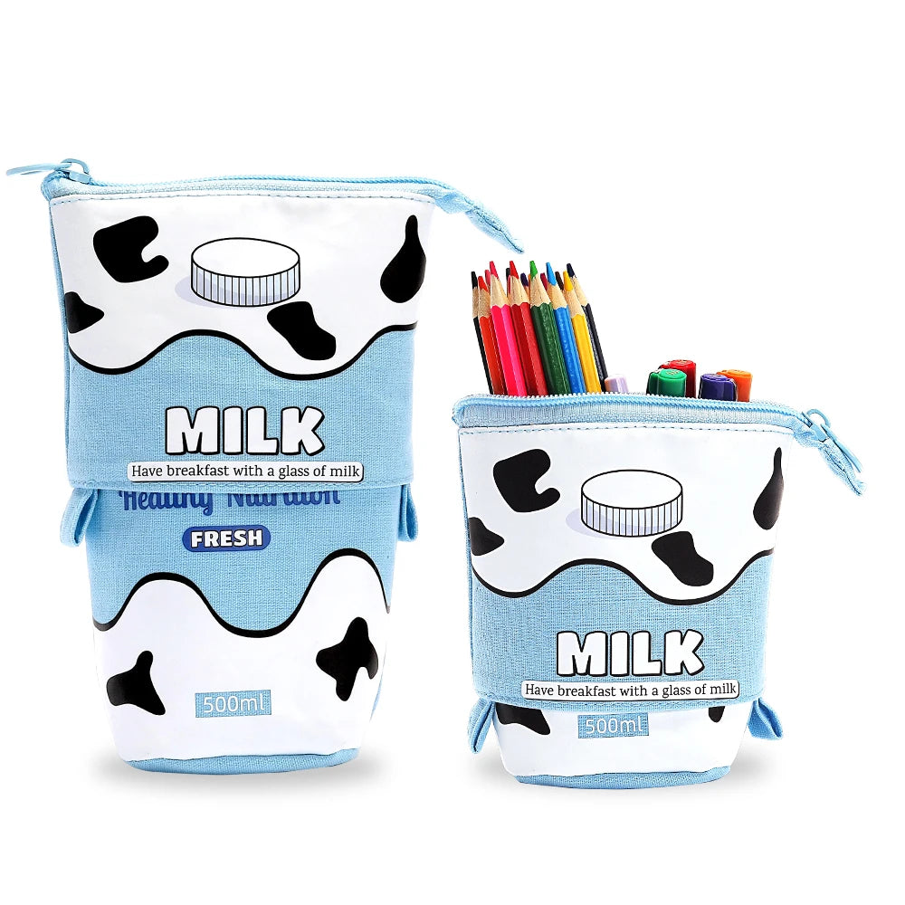 Kawaii Telescopic Standing Pencil Case – Spacious Pop-Up Pen Holder & Portable Pouch for School, Study & Desk Setup