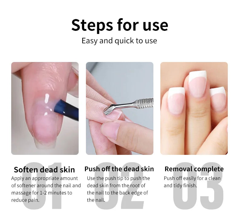 Nail Polish Prep Kit – Stainless Cuticle Pusher + Glitter Sandpaper for Easy Gel Removal