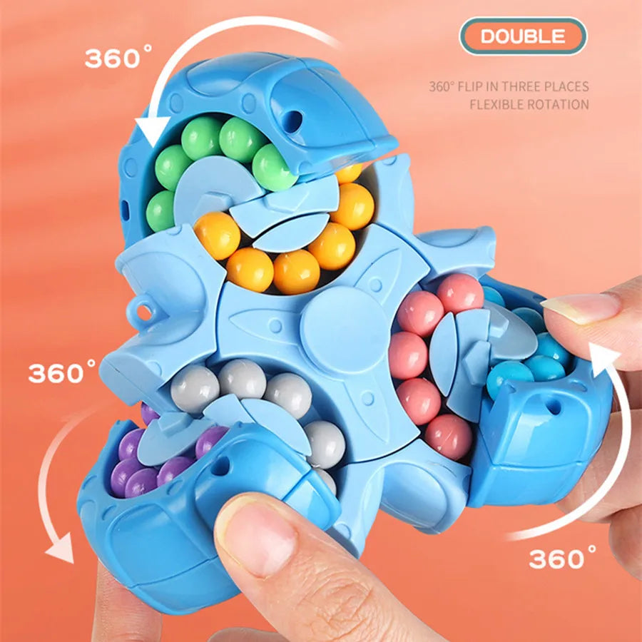 Magic Bean Cube Finger Gyro Rotating Antistress Relieve Anxiety Develop Intelligence Decompression Fidget Toy Adults Kids Gift