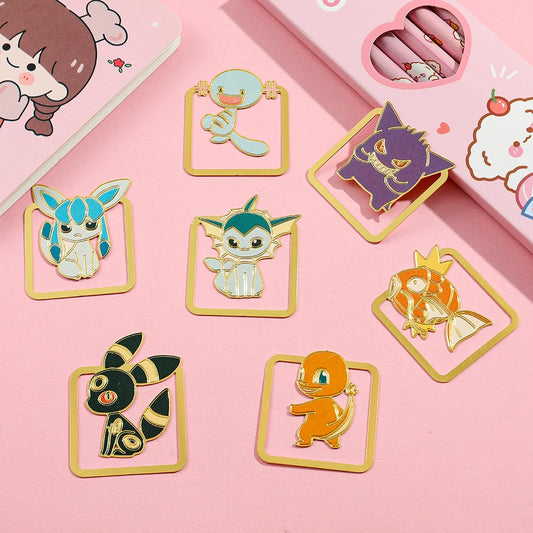 Cute Pokémon Bookmarks – 3D Cartoon Page Markers for Kids, Fans & Stationery Collectors