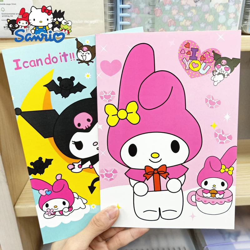 Sanrio Kawaii Notebook Set – 20pcs Hello Kitty, Kuromi, Cinnamoroll & Melody Daily/Weekly Planners for School