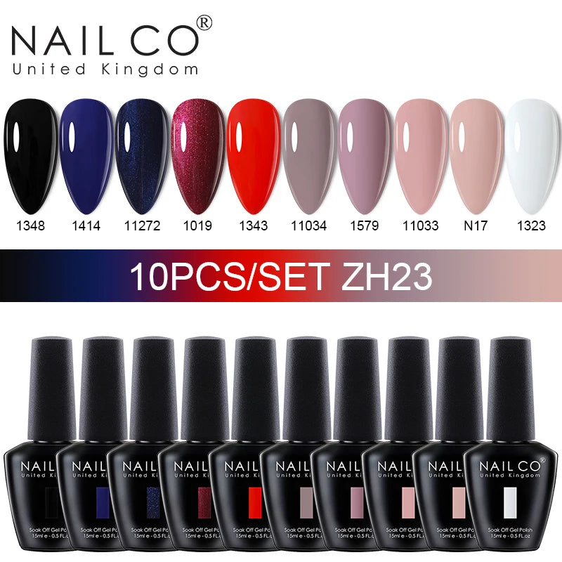 NAILCO Macaron Gel Nail Kit – 10PCS Jelly Colors for Soft, Glossy Manicures