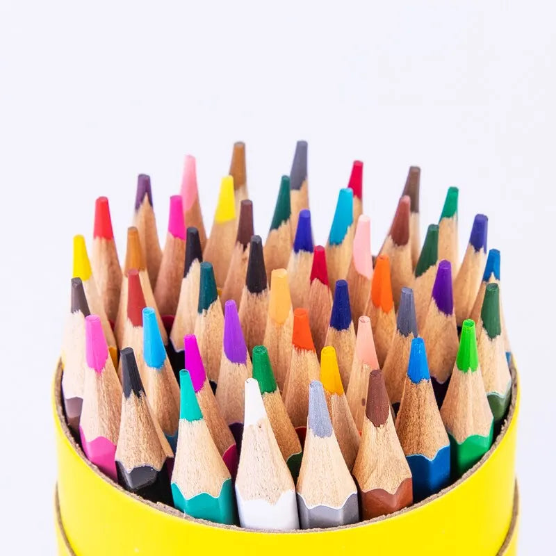 Deli Oily Colored Pencil Set – 24/36/48 Colors in Barrel for Students, Artists & Sketching Fun