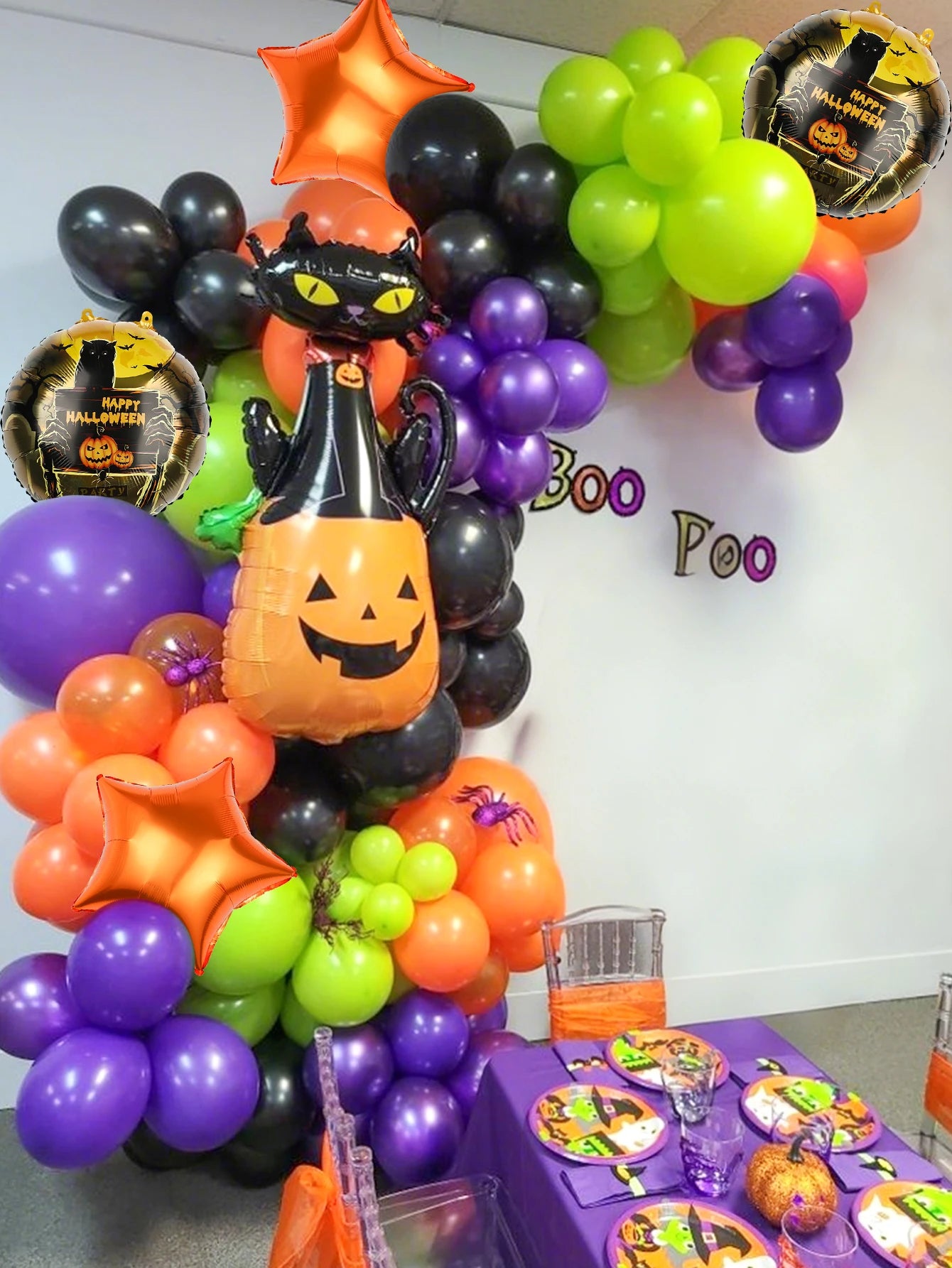 Halloween set, suitable for Halloween theme party decoration, horror theme activities, trick or treat festival atmosphere layout