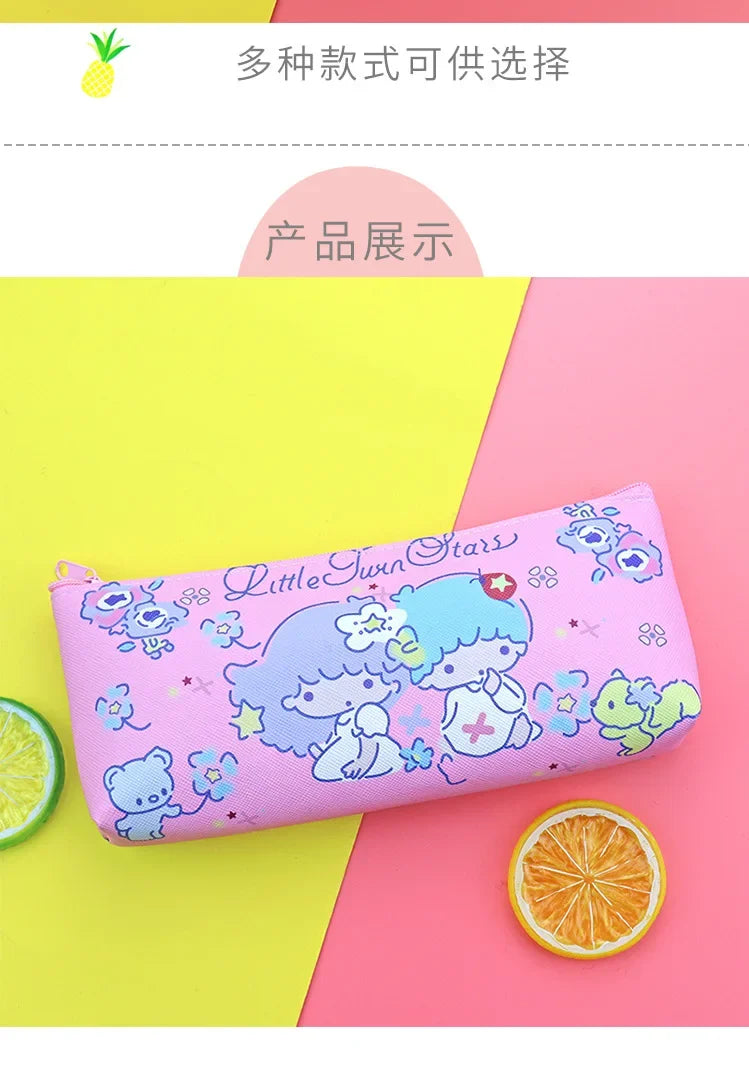 Sanrio Cinnamoroll, Kuromi & My Melody Pencil Case – PU Waterproof Stationery Bag