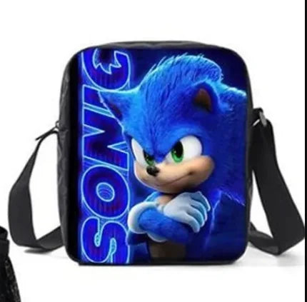 Sonic Speedster School Backpack – Anime Cartoon Schoolbag for Boys & Girls in Primary & Middle School