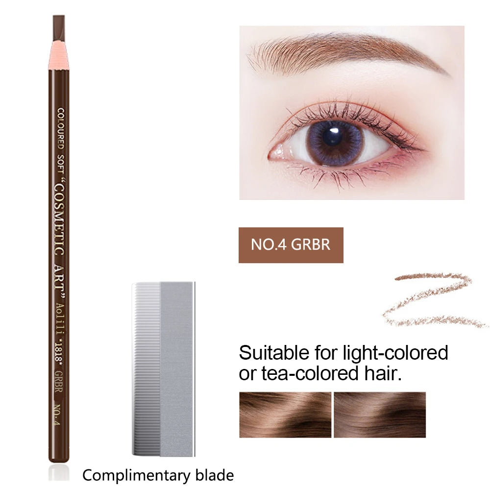 Tear Off Pull Line Eyebrow Pencil, Not Sharpen Need Eyebrow Pencil, Natural Color Rendering, Sweat Proof And Smudge Proof Eyebro