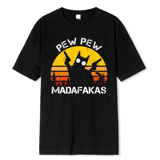 Pew Pew Cat Tee – Funny, Fierce & Street-Ready!
