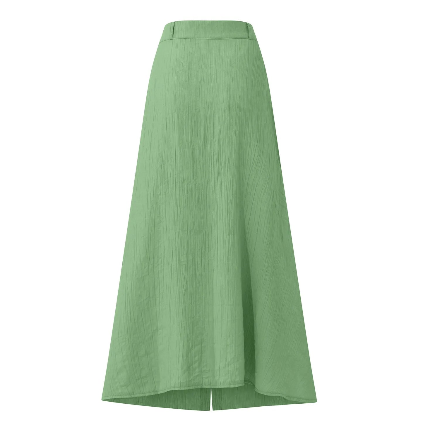 Women'S Half Skirt Midi Skirts For Women Bohemian Skirt High Waist Party Beach Button Skirt Women'S Loose Cotton And Linen Skirt