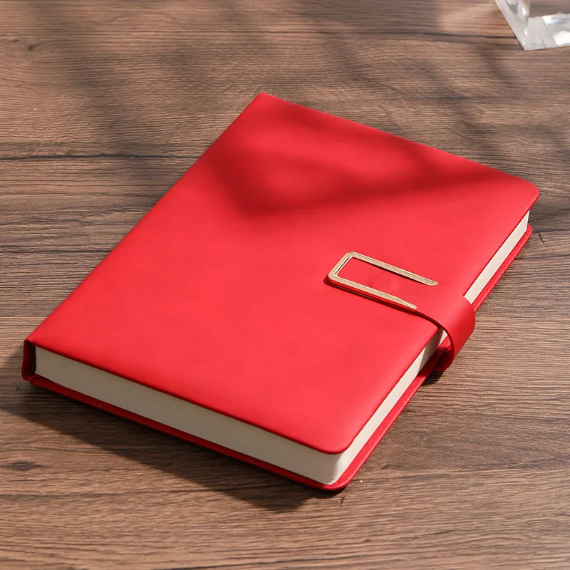 Vintage A5 leather notebook with personalized soft cover - perfect for business meetings and college life