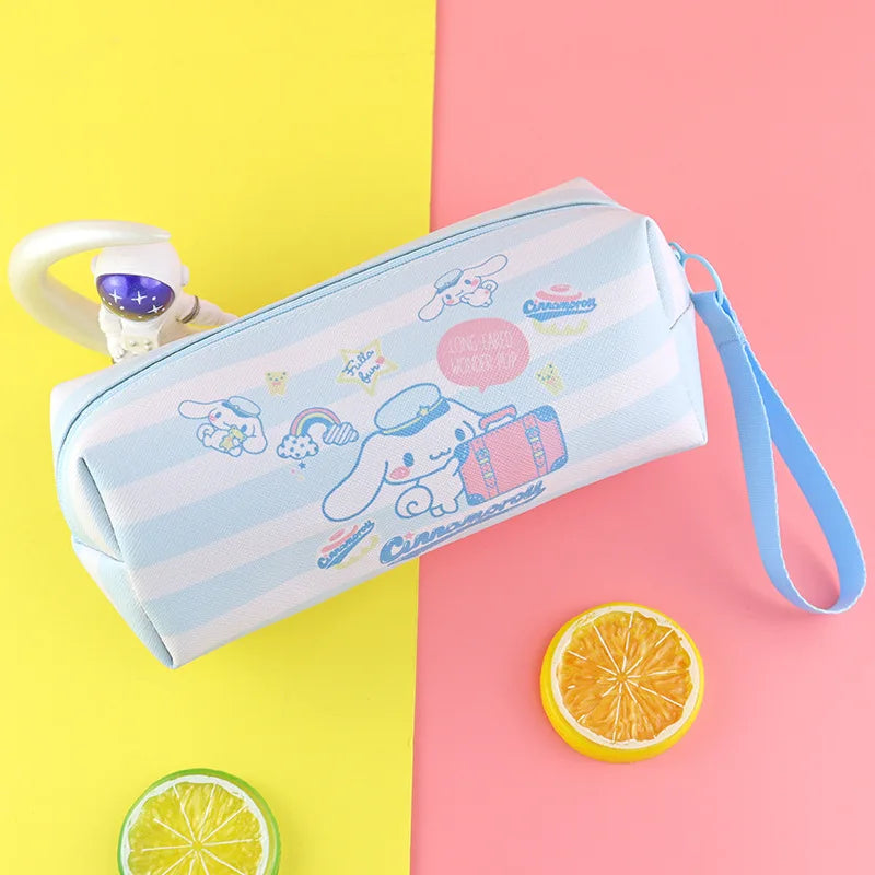 Sanrio Cinnamoroll, Kuromi & My Melody Pencil Case – PU Waterproof Stationery Bag