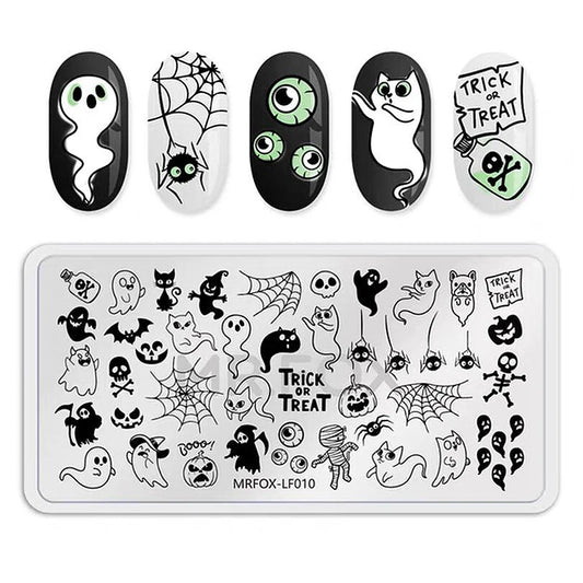 Pro Stainless Steel Nail Image Plate – Rectangle Template for Crisp Designs