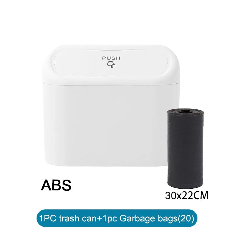 Clean Ride Essential – Mini Car Trash Can with Lid & Bonus Garbage Bags