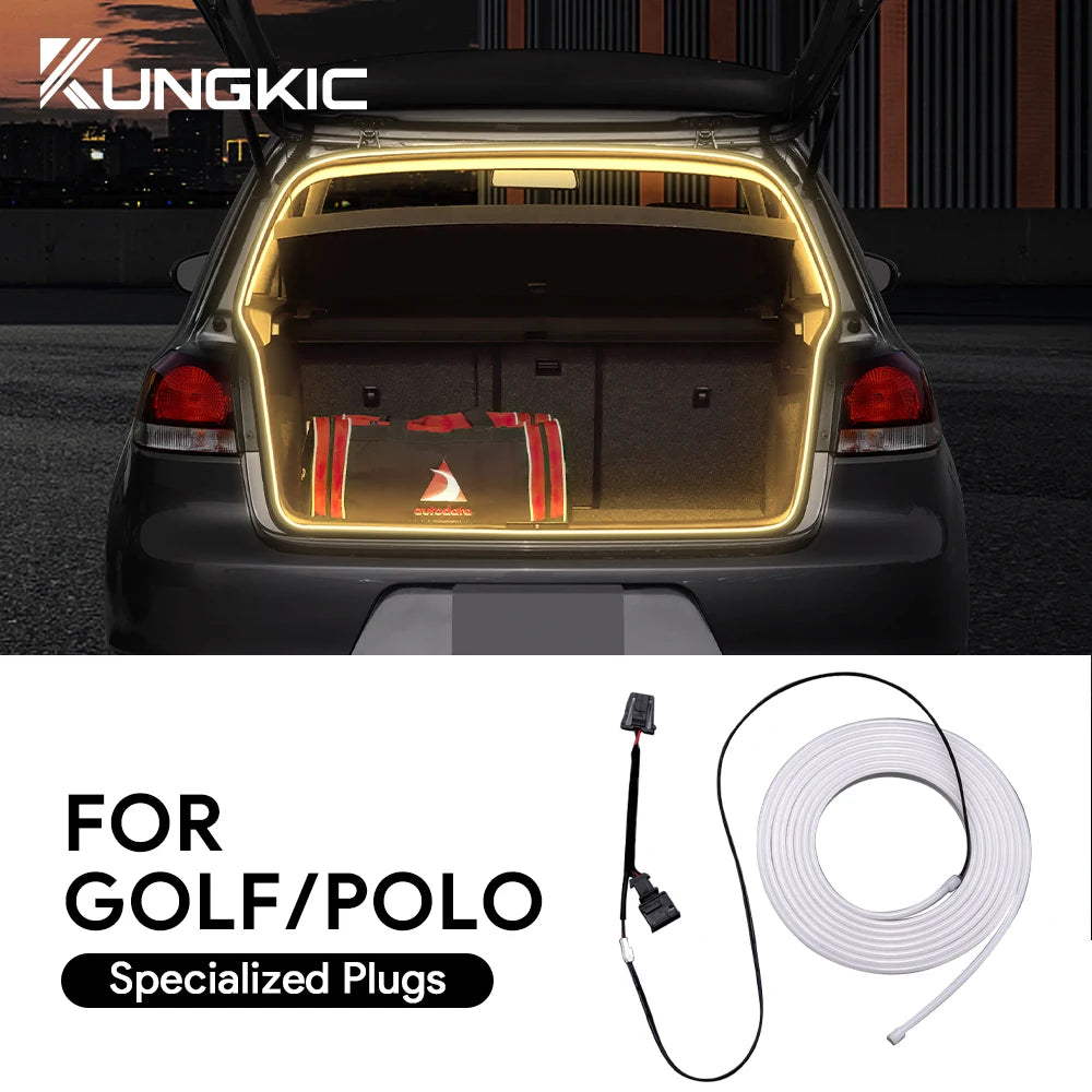 Rear Trunk Light For Volkswagen VW Golf 7 Mk7 Golf MK6 Golf MK8 Polo MK5 MK6 Bright LED Silicone Light Yellow White Accessories