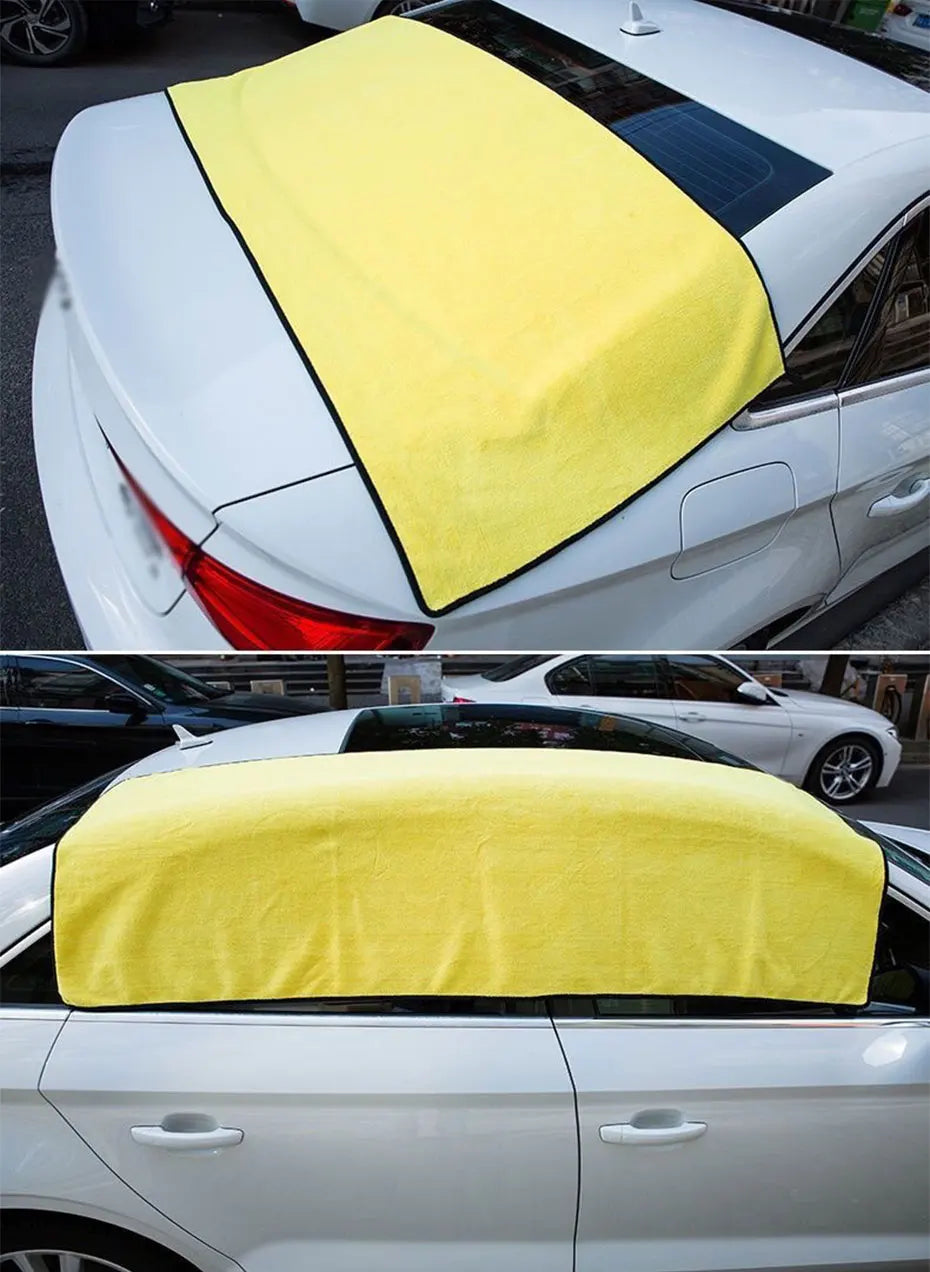 SEAMETAL 160x60cm Car Wash Towel 400GSM Microfiber High Water Absorption Cleaning Towels Thickened Soft Car Washing Drying Cloth