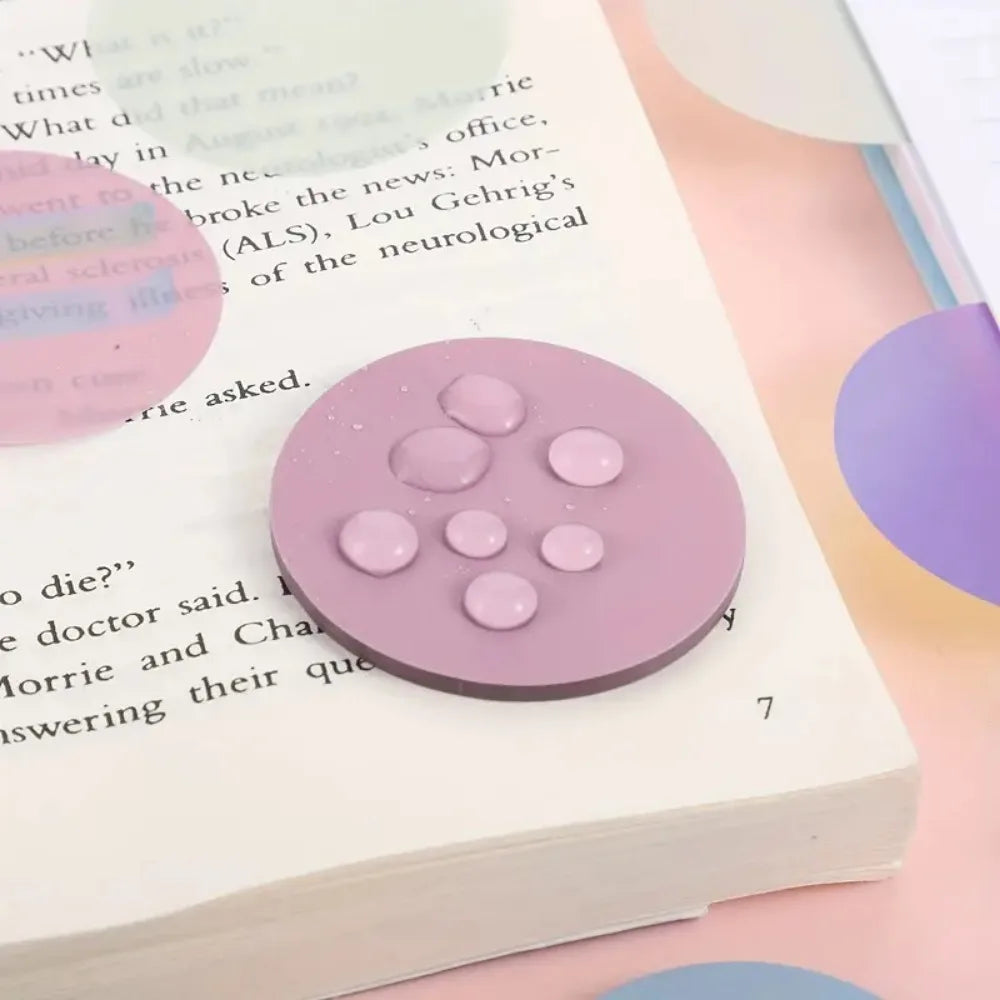 160 Pack Round Fluorescent Sticky Notes, Waterproof Durable Notes, Multipurpose Bookmark & Page Flags