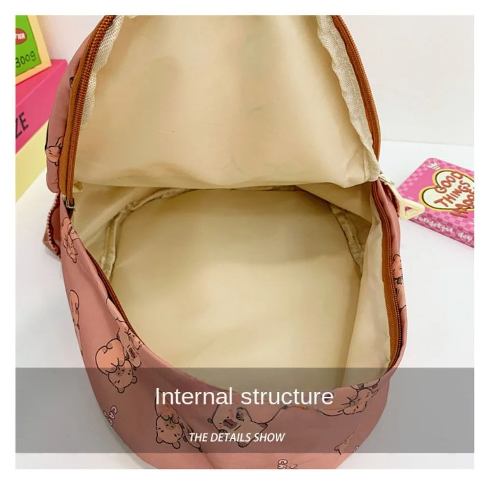 Capybara Breeze Backpack – Ultra-Light Cuteness for School & Play!