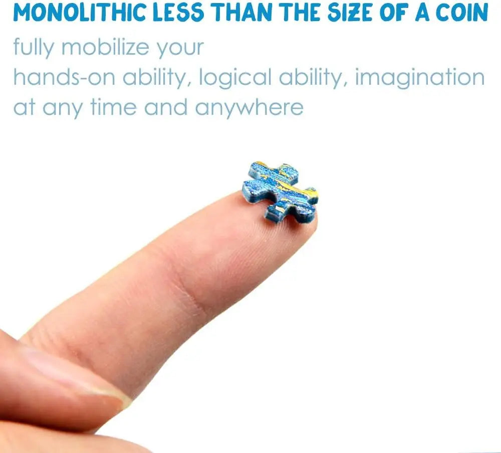 150pcs of Mini Portable Test Tube Puzzle Landscape Cartoon Toys High Difficulty Mini Blue Card Materials Essential Holiday Gifts