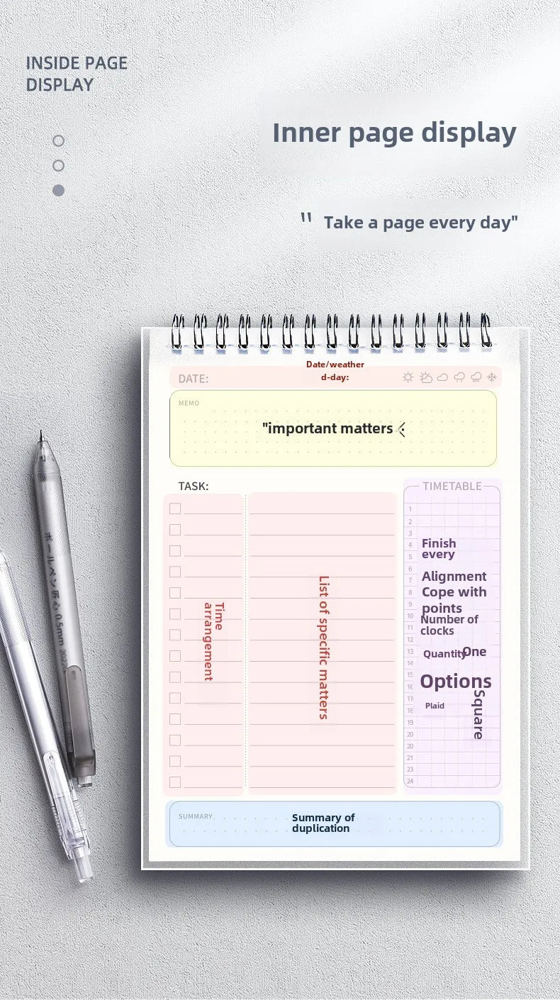 Clearance_Elementary School Student Summer Vacation Daily Planner Notebook_Continuous updates