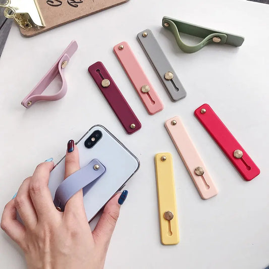 Phone Grip Portable Telescopic Finger Strap Bracket Universal Silicone Phone Finger Ring Holder Grip Stand