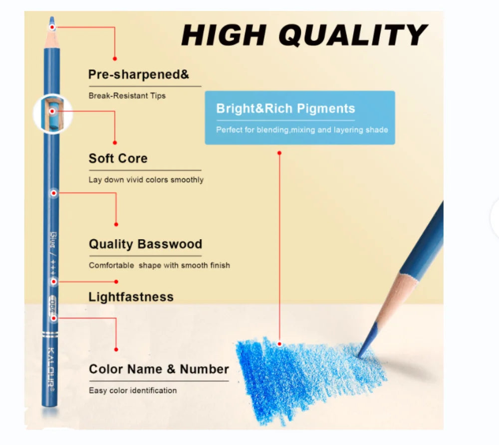 50 Pcs Color Pencil Set Professional Art Hand-Painted Graffiti Oily Color Pencils School Painting Art Supplies