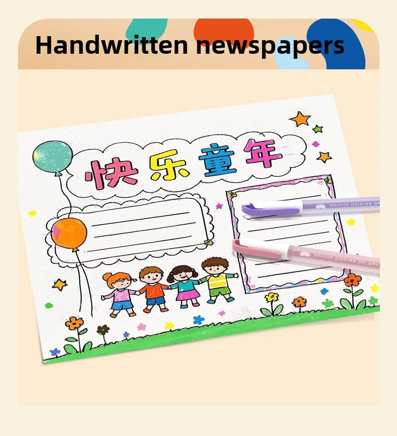 36/12 Colors Acrylic Gel Pen 1.0mm Large Capacity Student Writing Pen Painting Drawing Office School Supplies Stationery