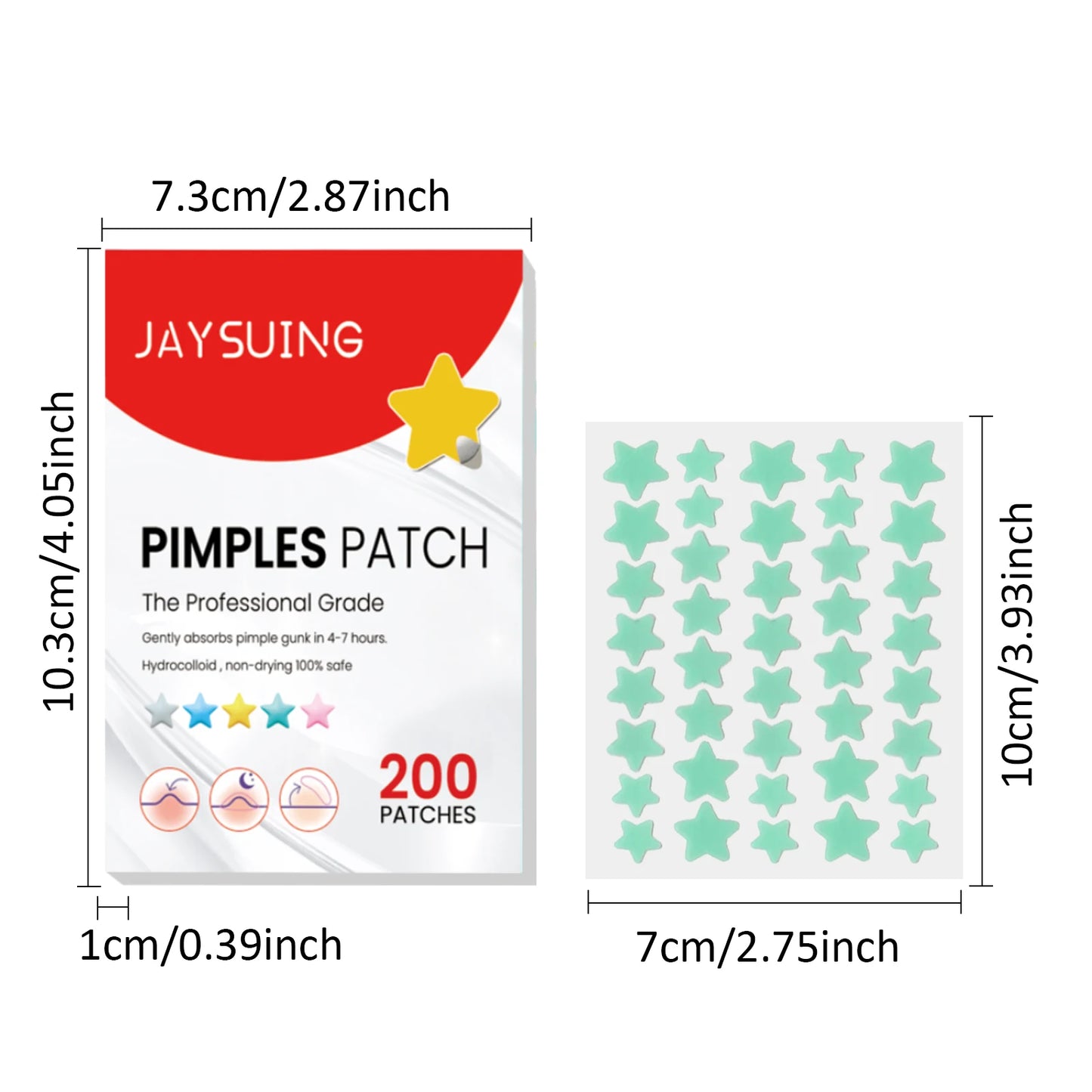 200pcs Repair Acne Patches Fade Acne Marks Red Seal Cover Blemishes Spots Remove Pimples Invisible Acne Removal Skincare Patches