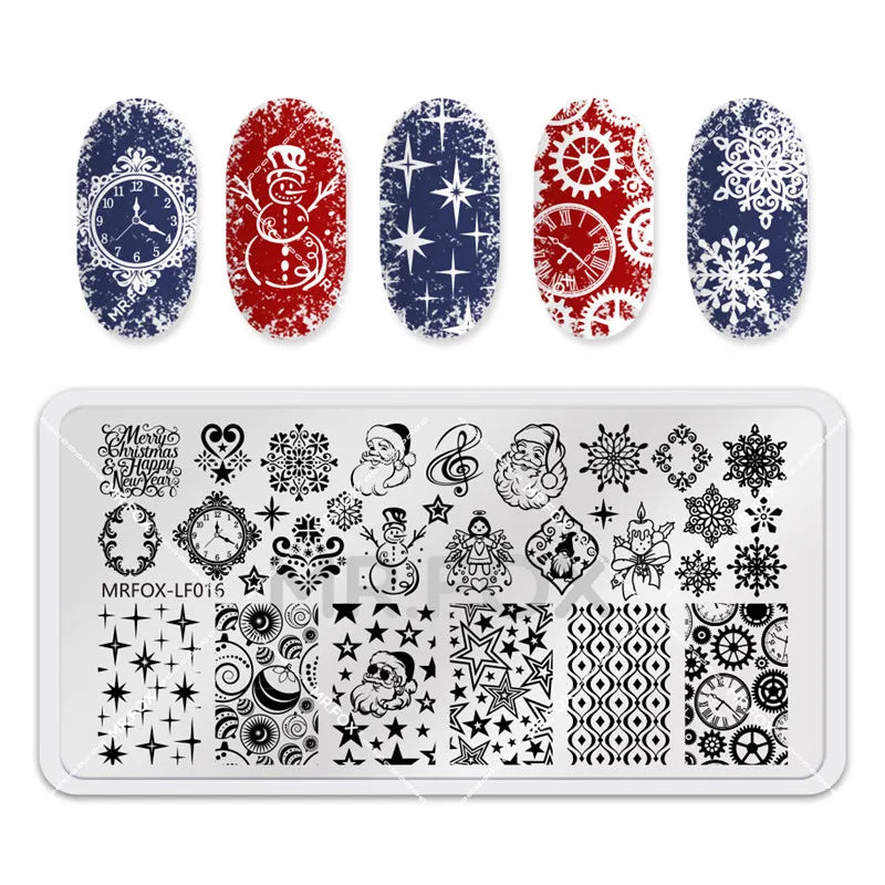Pro Stainless Steel Nail Image Plate – Rectangle Template for Crisp Designs