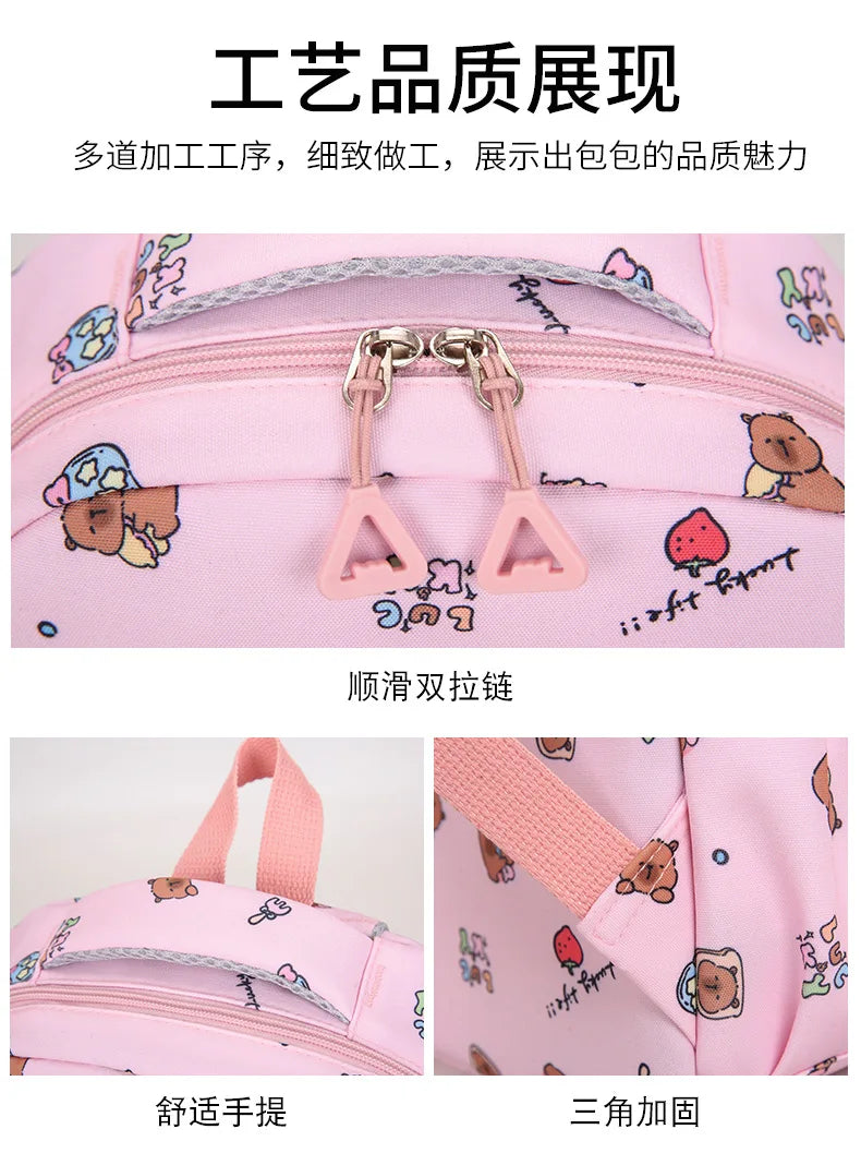 Capybara Cutie Backpack Set – Snuggle-Ready Style for Happy School Days!