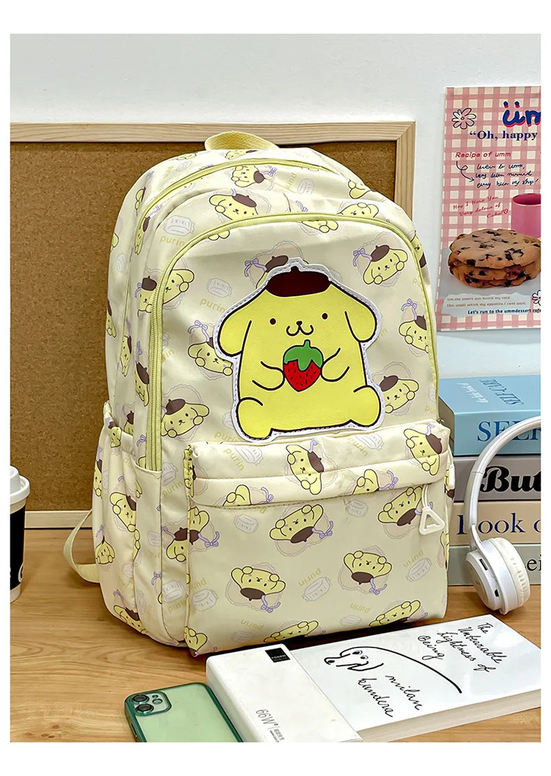 Cinnamoroll PlushTech Backpack – Kawaii Sanrio Schoolbag with Laptop Compartment for Kids & Teens!