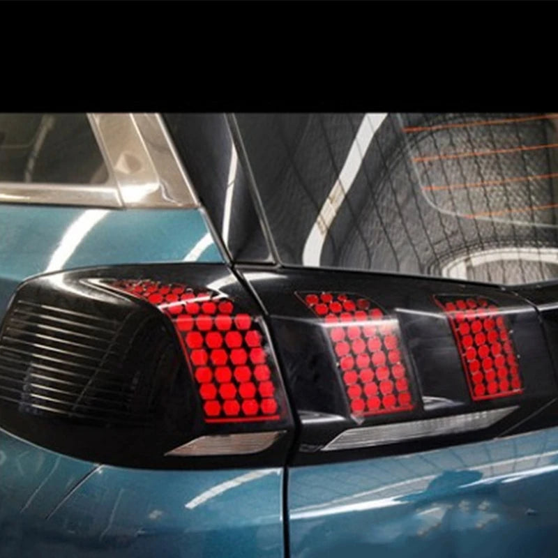 Car Tail Lights Honeycomb Decor Stickers Cuttable Auto Car Rear Tail Light Lamp Honeycomb StylingTaillight  Decals Accessories