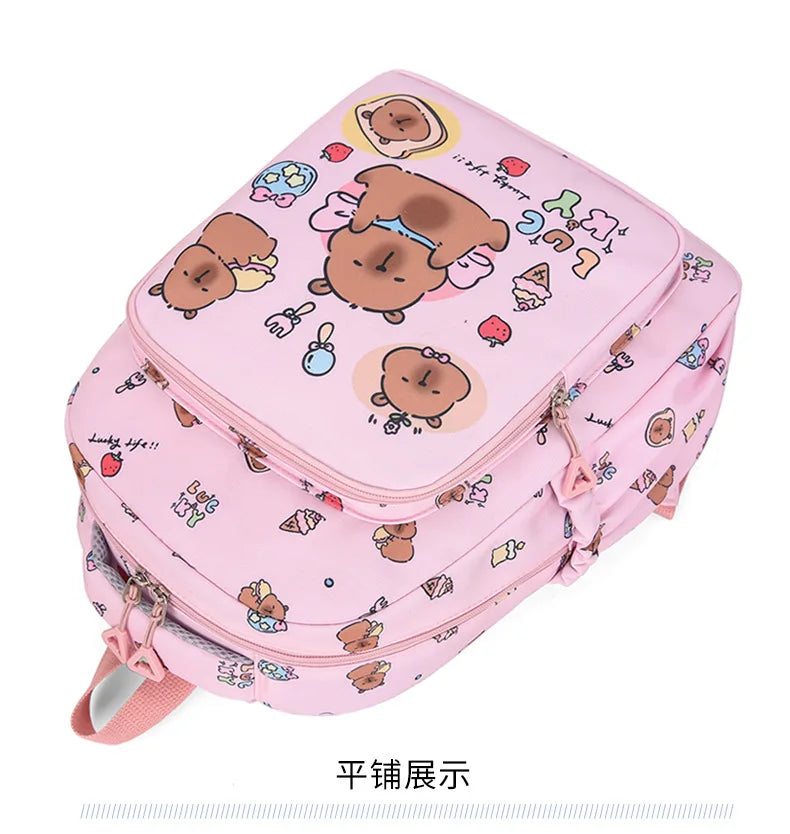 Capybara Cutie Backpack Set – Snuggle-Ready Style for Happy School Days!