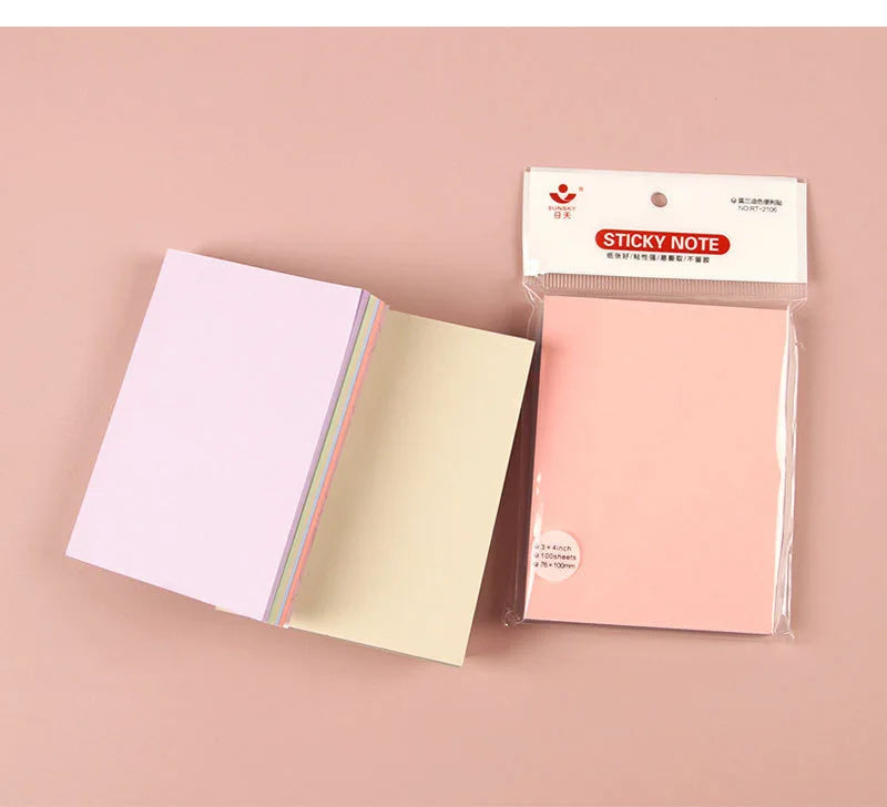 Morandi Sticky Notes Pastel Colored Memo Pads Index Tabs for Students School Office Stationery Removable Adhesive Notes