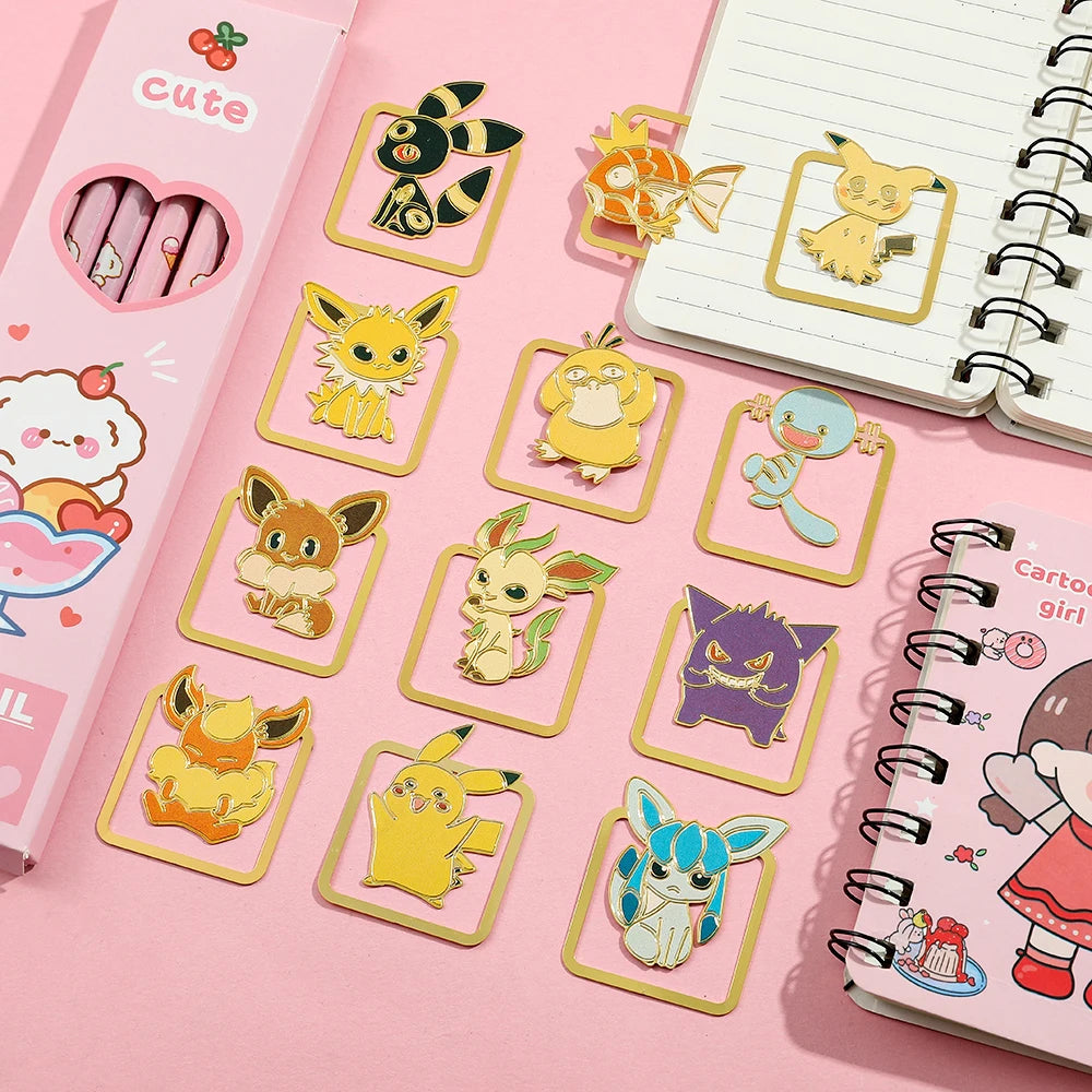 Cute Pokémon Bookmarks – 3D Cartoon Page Markers for Kids, Fans & Stationery Collectors