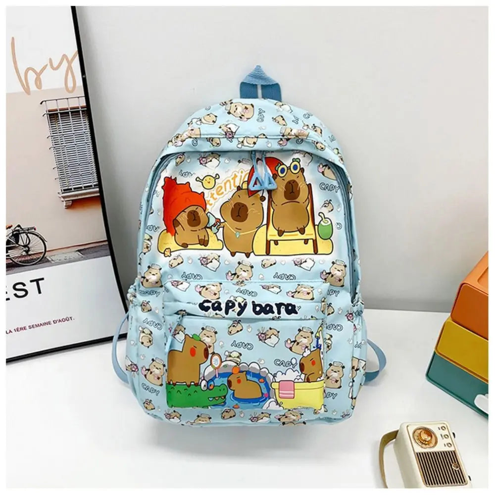 Capybara Breeze Backpack – Ultra-Light Cuteness for School & Play!