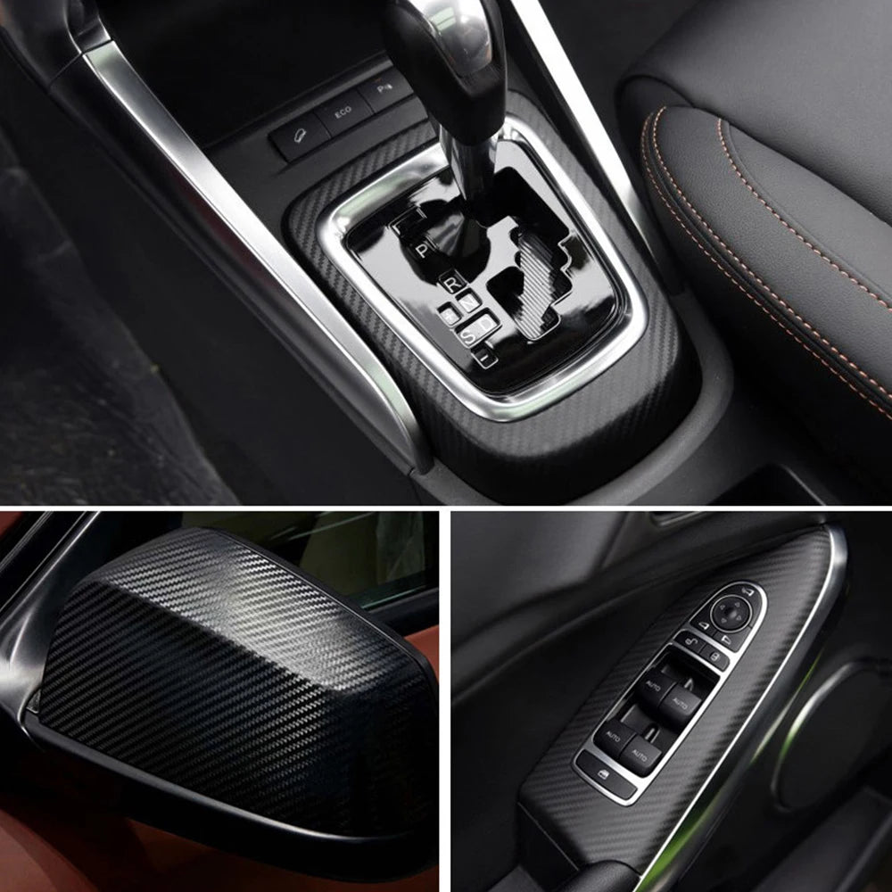 30*127cm Car Stickers and Decals 3D Carbon Fiber Vinyl Wrap Sheet Roll Protective Custom Film Auto Styling Exterior Accessories