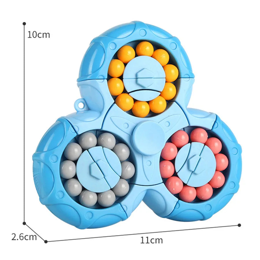 Magic Bean Cube Finger Gyro Rotating Antistress Relieve Anxiety Develop Intelligence Decompression Fidget Toy Adults Kids Gift