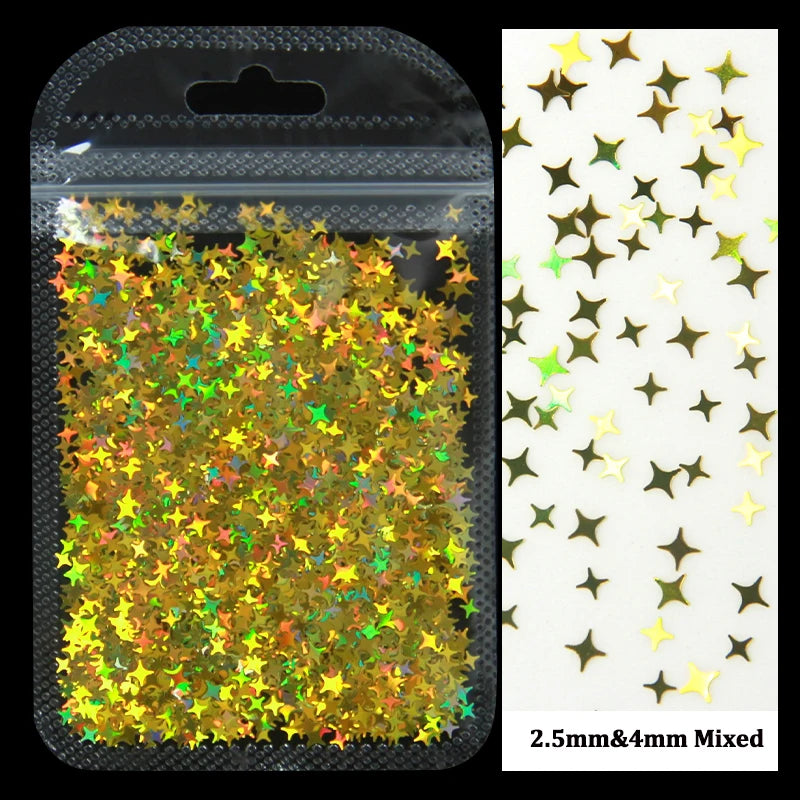 Starstruck Sparkle – Holographic Silver Nail Sequins for Viral DIY Looks