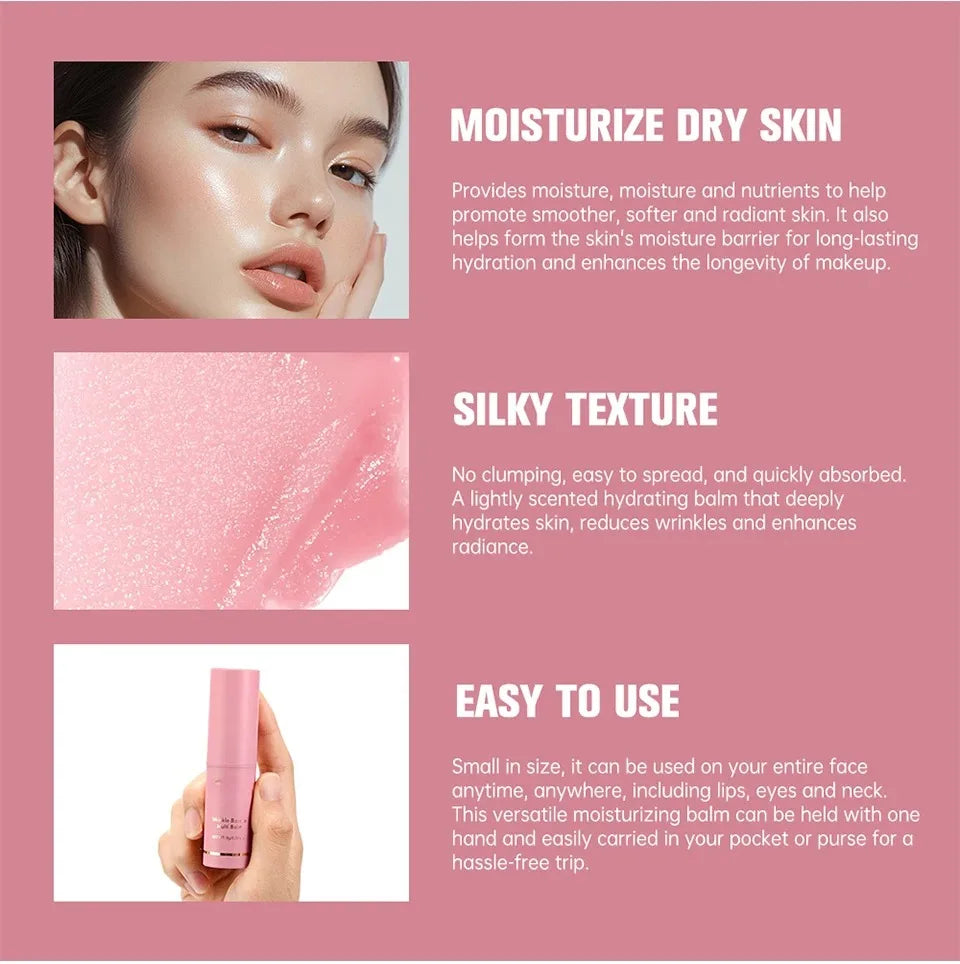 Korean Bounce Multi Balm Collagen Pink Stick Wrinkle Bounce Balm Multi Cream Dull Cosmetics Skin Care