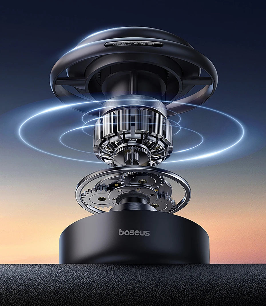 Baseus Solar Car Air Freshener Auto Flavoring Ornament Perfume Decor Interior Car Accessories Rotating Aromatherapy Oil Diffuser