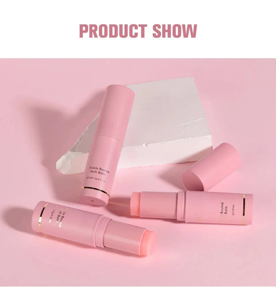 Korean Bounce Multi Balm Collagen Pink Stick Wrinkle Bounce Balm Multi Cream Dull Cosmetics Skin Care