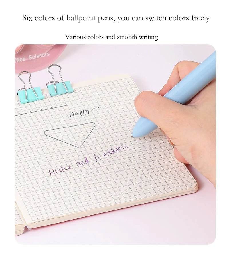 7-Piece Kawaii Korean Stationery Set – Cute Essentials for Students, Office & Study with Souvenir-Style Charm