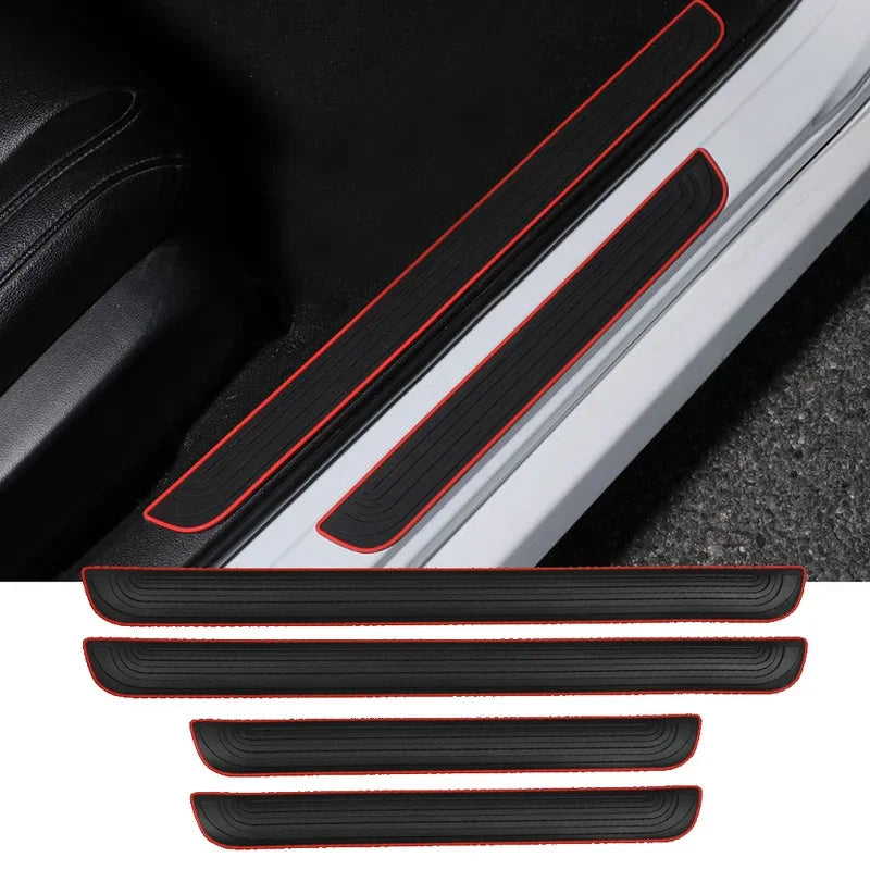 Rubber Guard Door Sill Scuff Covers – 4PCS Set